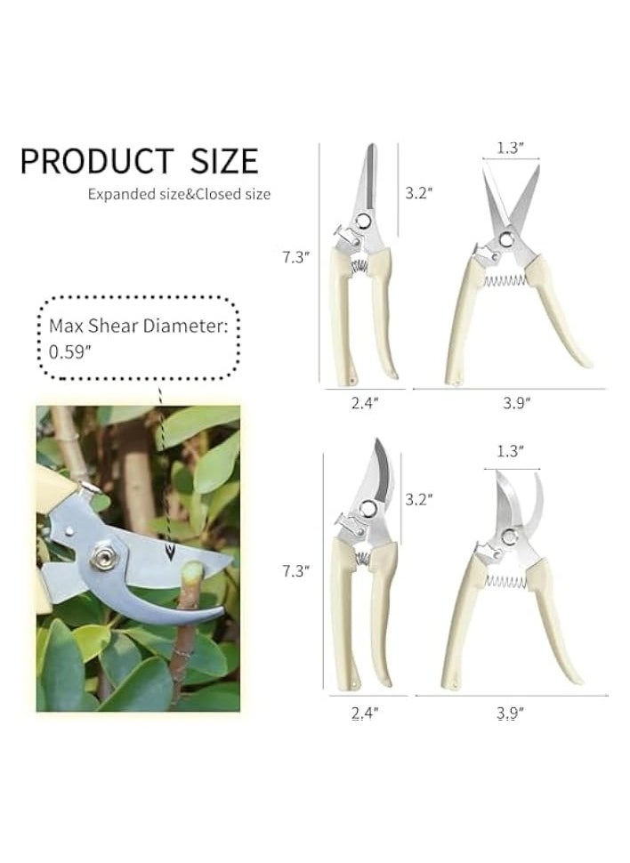 Pruning Shears, Garden Scissors, Pruning Shears for Gardening, Steel Materials Bending Handle Rust Prevention Comfortable Practical Pruning Tool, Suitable for Bonsai And Other Plants