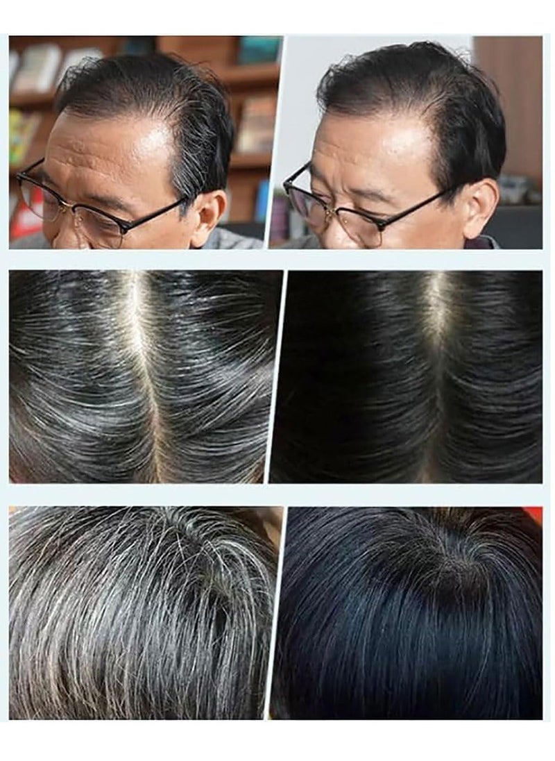 2PCS Xusheng Natural Black Fruit Dyeing Cream with Comb Ready To Use After Taking It Apart Plant Extract Hair Dye Formula for Long-lasting Color