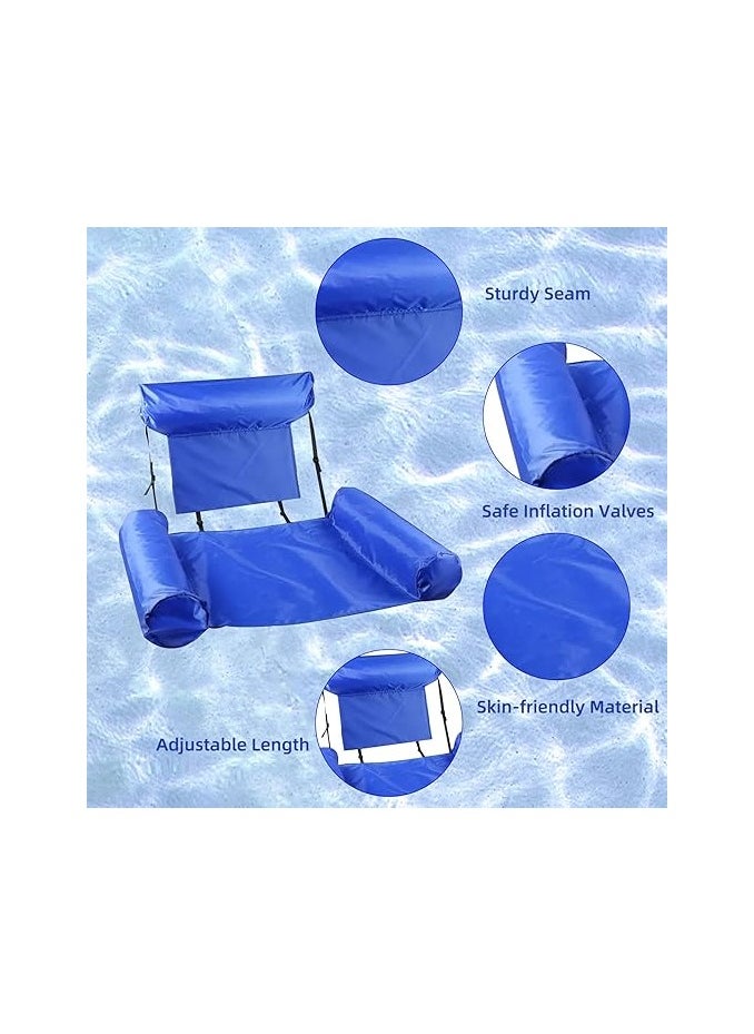 Pack of 2 Air Mattress Pool Inflatable Water Hammock Swimming Bed Water Hammock Lounge Chair Swimming Pool for Adults and Children Beach