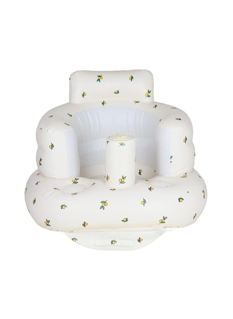 Inflatable Baby Chair, Inflatable Seat for Babies 3 Months and Up, Summer Inflatable Seat for Sitting, Inflatable Baby Floor Seat with Built-in Air Pump