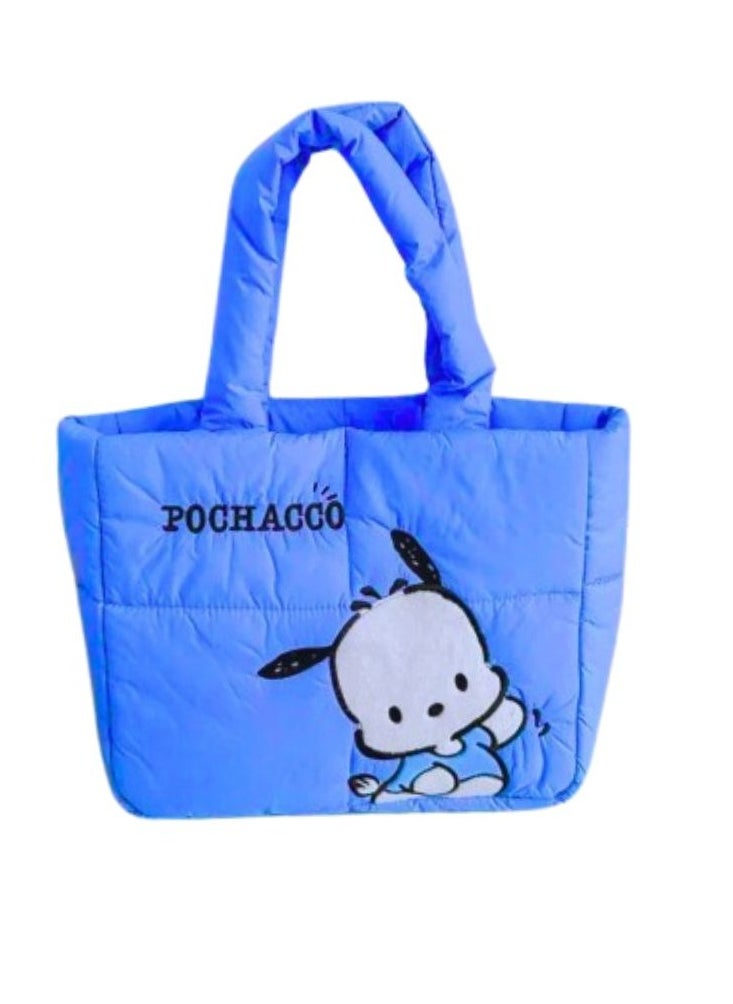 Pochacco Quilted and Embroidered Character Design Tote Bag