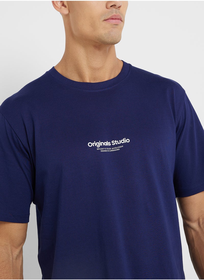 Jorvesterbro Logo Print  Crew Neck T-Shirt