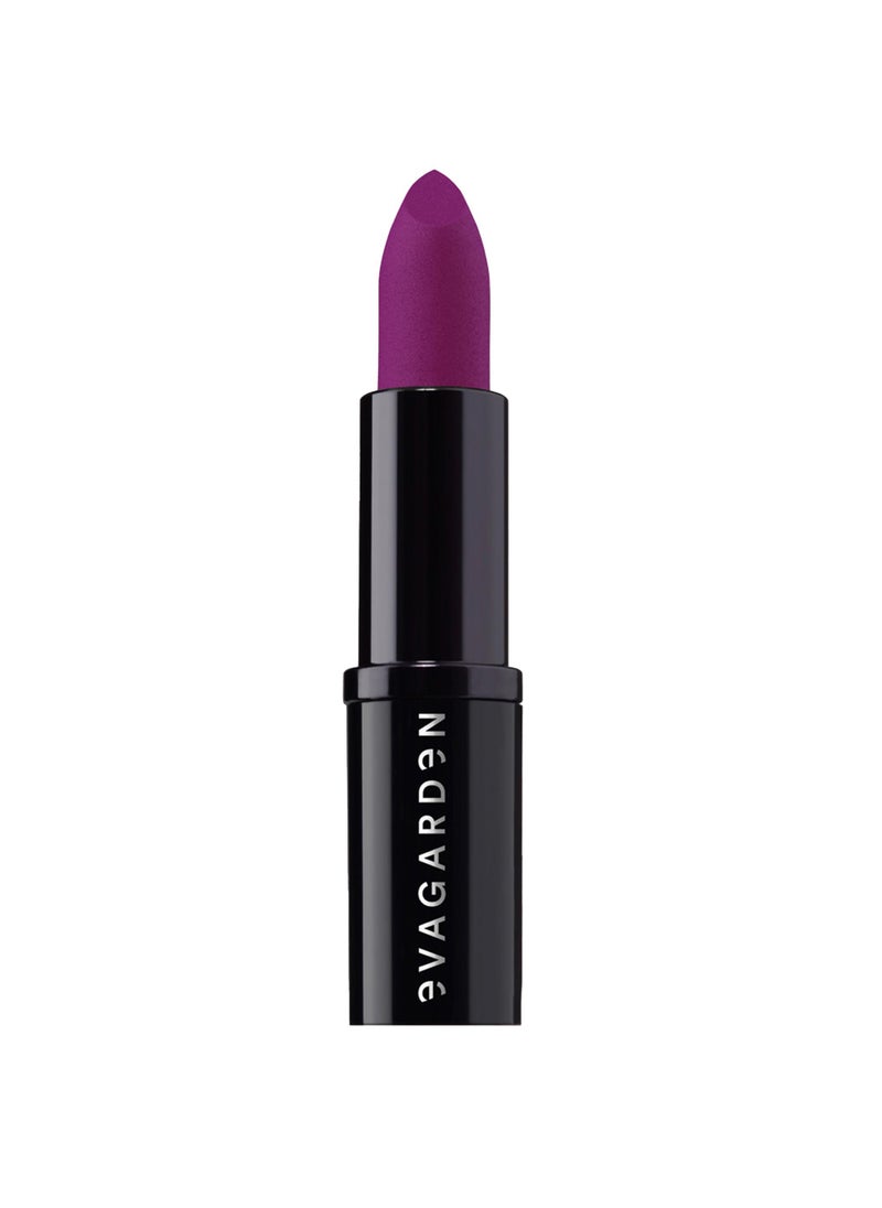 EVAGARDEN The Matte Lipstick - Velvety Texture and Vibrant Ultra-Matte Finish - Pigmented, Soft and Silky Formula and Smooth Application - Offers Bold Saturated Color - 640 Modern Purple - 0.1 oz