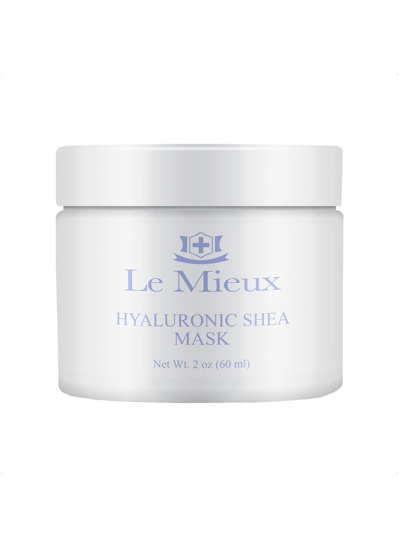 Le Mieux Hyaluronic Shea Mask - Hydrating Cream Mask for Dry & Mature Skin with Shea Butter & Botanical Extracts, Hyaluronic Acid Facial Mask with No Parabens or Sulfates (2 oz / 60 ml)