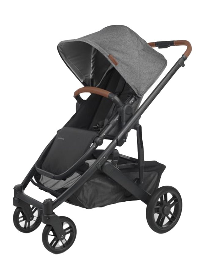 Cruz V2 Stroller For Infants And Toddlers Greysoncharcoal Melange With Carbon Frame And Saddle Leather – Lightweight, Reversible Seat, One - Handed Fold