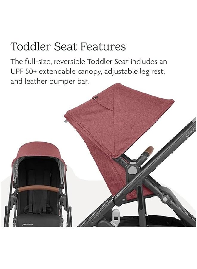 Cruz V2 Stroller For Infants And Toddlers Jake Charcoal With Carbon Frame And Black Leather – Upf 50+ Canopy, Reversible Seat, Easy Fold Design