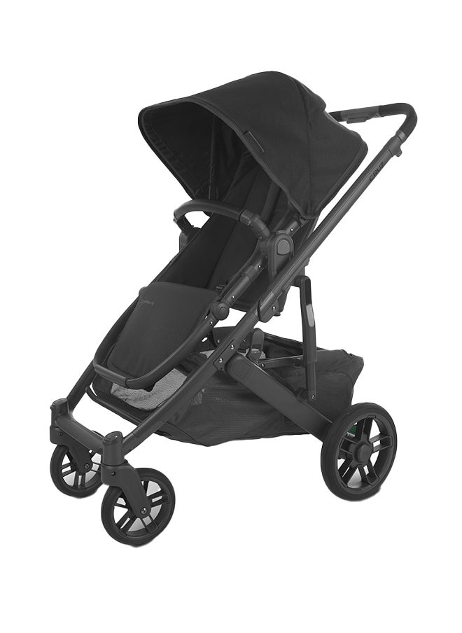 Cruz V2 Stroller For Infants And Toddlers Jake Charcoal With Carbon Frame And Black Leather – Upf 50+ Canopy, Reversible Seat, Easy Fold Design