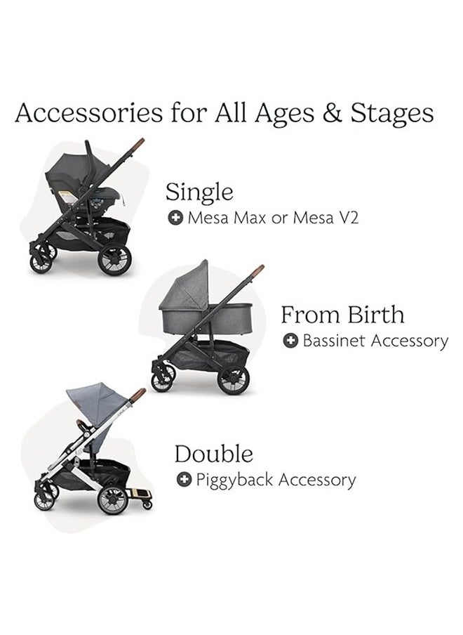Cruz V2 Stroller For Infants And Toddlers Jake Charcoal With Carbon Frame And Black Leather – Upf 50+ Canopy, Reversible Seat, Easy Fold Design