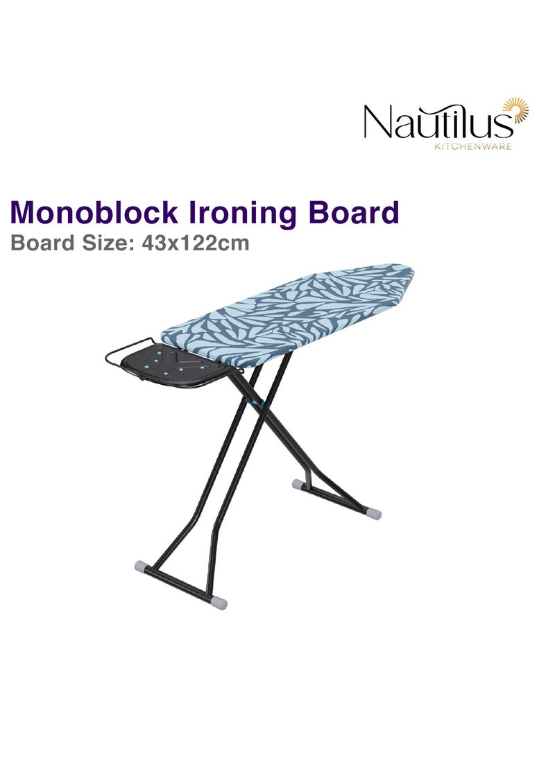 Nautilus Monoblock Ironing Board 122Cm X 43Cm - Steel
