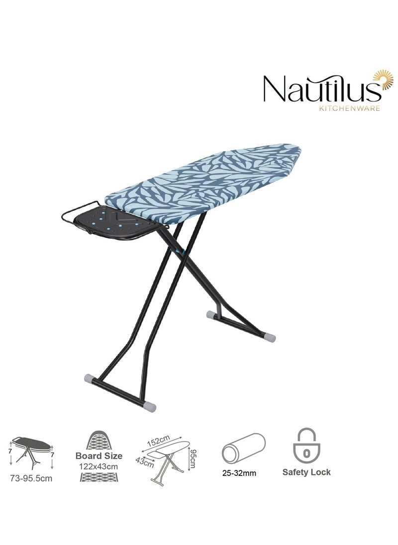 Nautilus Monoblock Ironing Board 122Cm X 43Cm - Steel