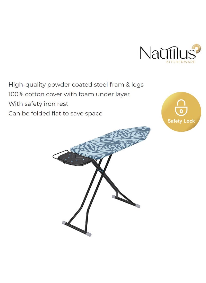 Nautilus Monoblock Ironing Board 122Cm X 43Cm - Steel