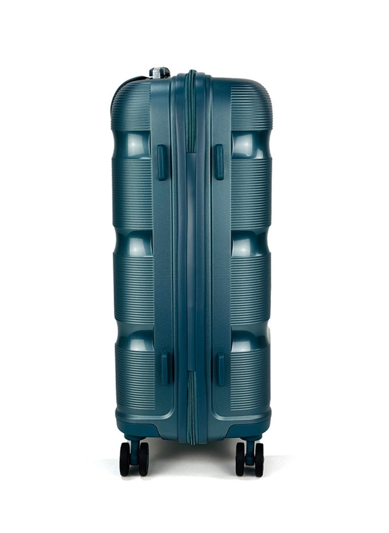 3-Piece Polypropylene Hard Shell Luggage Set – Lightweight, Durable, Scratch-Resistant Suitcases with Combination Lock & 360° Spinner Wheels – Carry-On, Medium & Large Travel Bags – 20