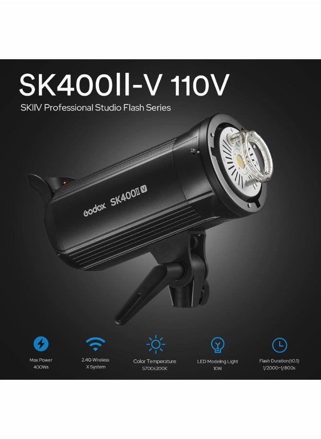 Godox SK400II V Studio Flash | 400Ws Power with LED Modeling Lamp | Powerful Lighting for Professional Photography, Studio & Outdoor Shoots