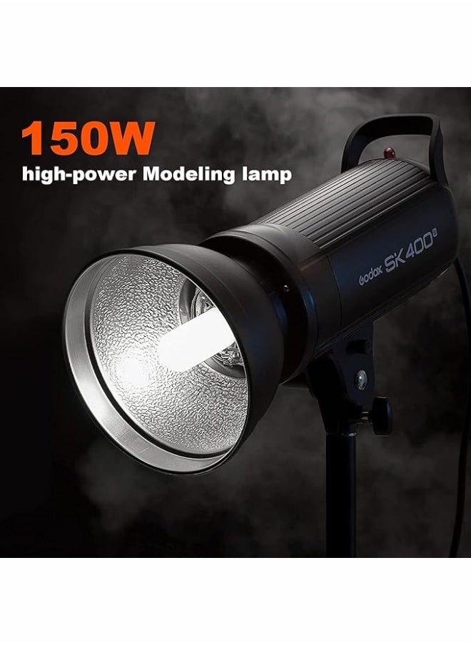 Godox SK400II V Studio Flash | 400Ws Power with LED Modeling Lamp | Powerful Lighting for Professional Photography, Studio & Outdoor Shoots
