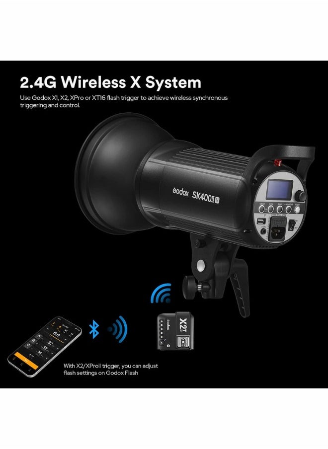 Godox SK400II V Studio Flash | 400Ws Power with LED Modeling Lamp | Powerful Lighting for Professional Photography, Studio & Outdoor Shoots