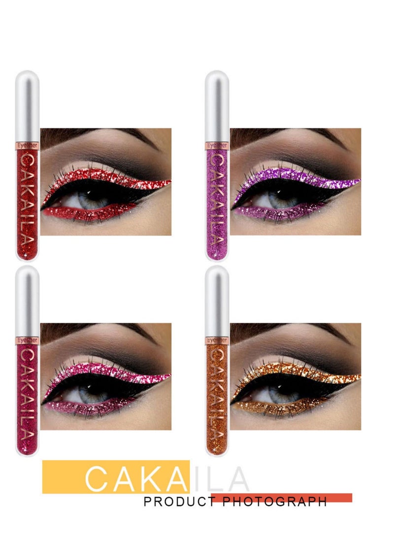 8 Colors Colored Colorful Matte Liquid Makeup Eyeliner Liquid Set Stamps Shapes for Eyes, Pink Red Yellow Blue Purple White Black Matte Liquid Eyeliner Waterproof Color Eye Liners Pencil for Women
