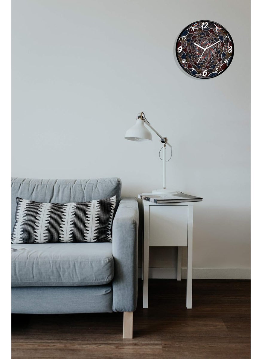 IIK COLLECTION Designer Analouge Round Wall Clock with Glass for Home/Kitchen/Living Room/Bed Room/Office, Size (28 cm x 28 cm x 6 cm) (IIK-774C-WC)