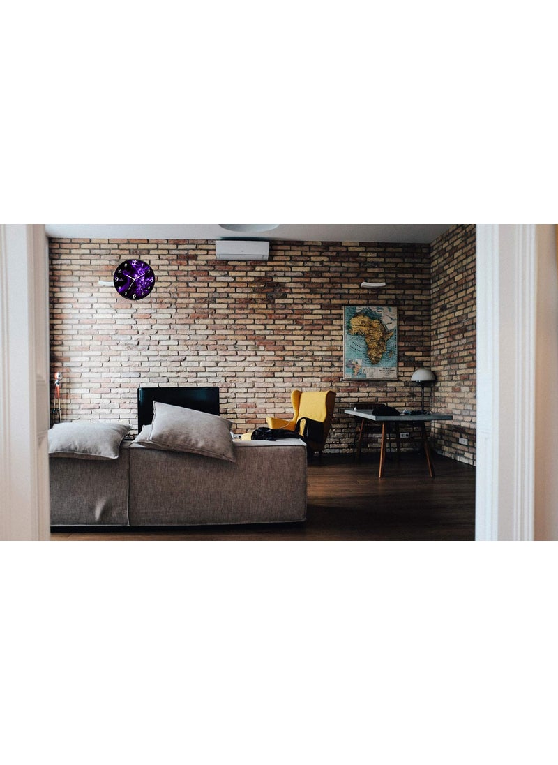 IIK COLLECTION Designer Plastic Analogue Round Wall Clock with Glass for Home/Kitchen/Living Room/Bed Rooms/Office (28 x 28 x 6 cm, Multicolour)