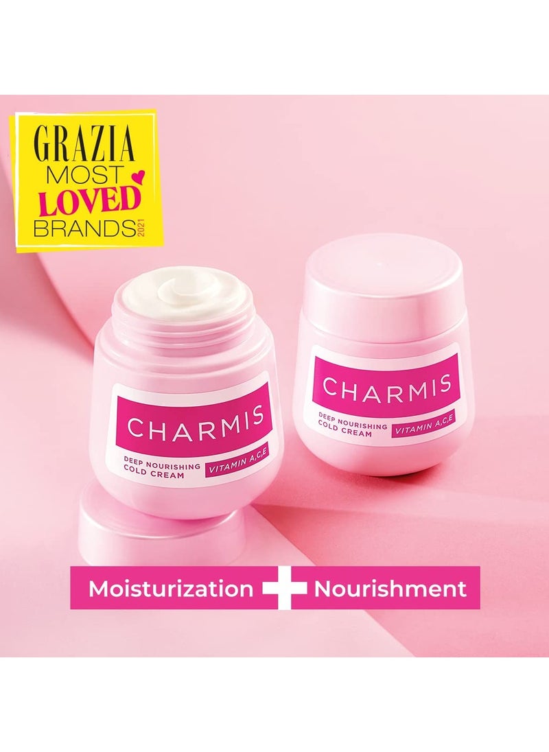 Deep Nourishing Cold Cream, Face Cream With Vitamin C, A and E, 200ml, for Glowing and Moisturized Skin