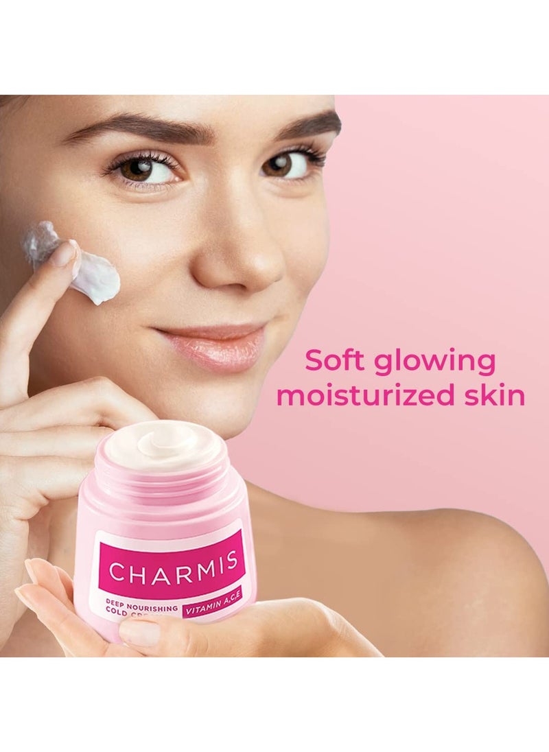 Deep Nourishing Cold Cream, Face Cream With Vitamin C, A and E, 200ml, for Glowing and Moisturized Skin