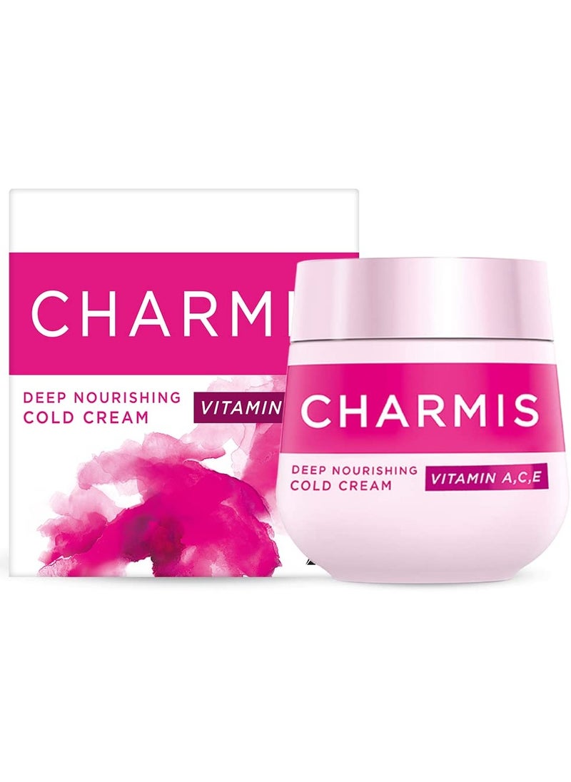 Deep Nourishing Cold Cream, Face Cream With Vitamin C, A and E, 200ml, for Glowing and Moisturized Skin