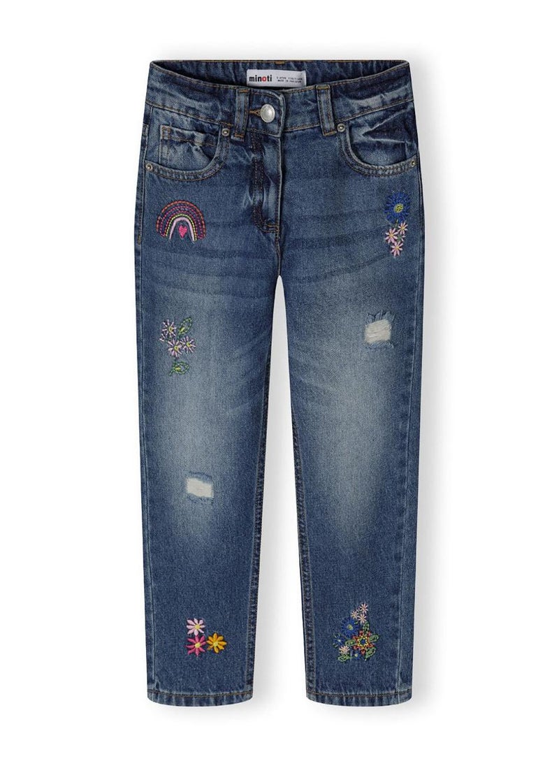 Baby Embroidered Straight Leg Jean