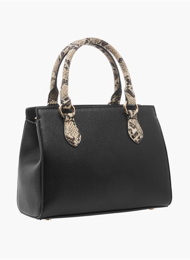 Women's Animal Print Tote Bag with Adjustable Strap and Handles