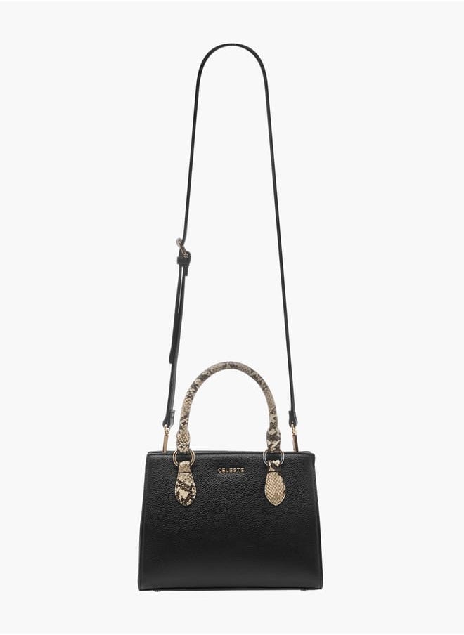 Women's Animal Print Tote Bag with Adjustable Strap and Handles