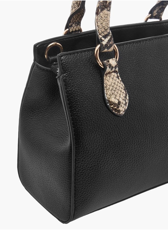 Women's Animal Print Tote Bag with Adjustable Strap and Handles