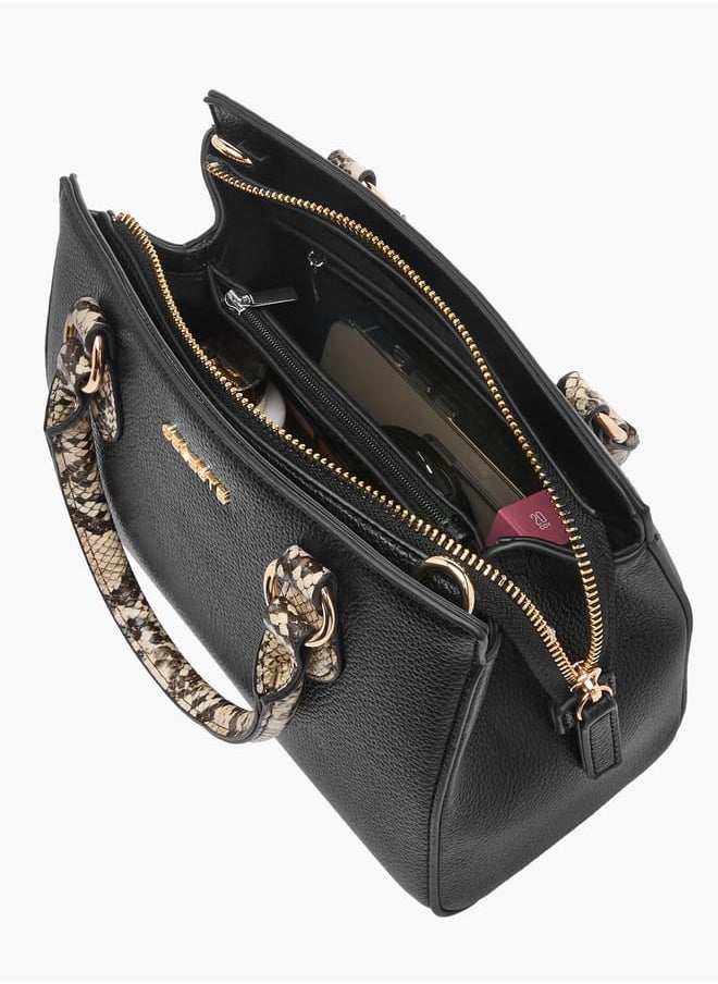 Women's Animal Print Tote Bag with Adjustable Strap and Handles
