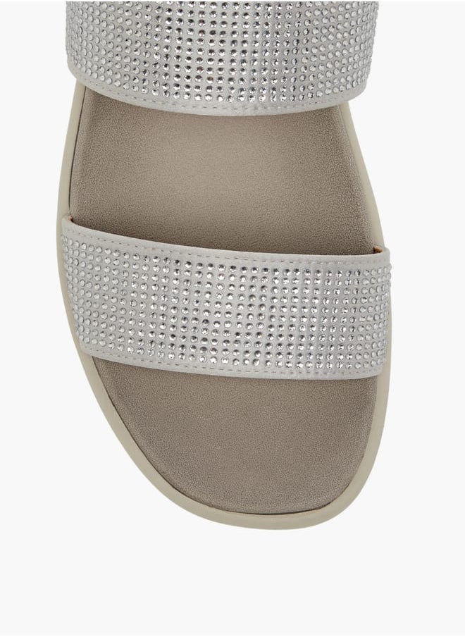 Women's Embellished Slip-On Flatform Sandals