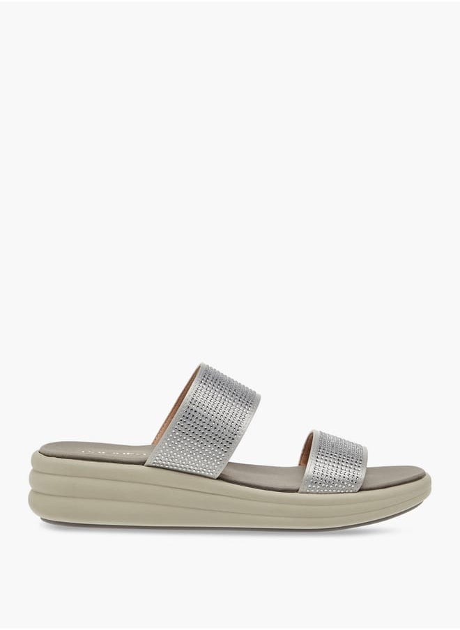 Women's Embellished Slip-On Flatform Sandals