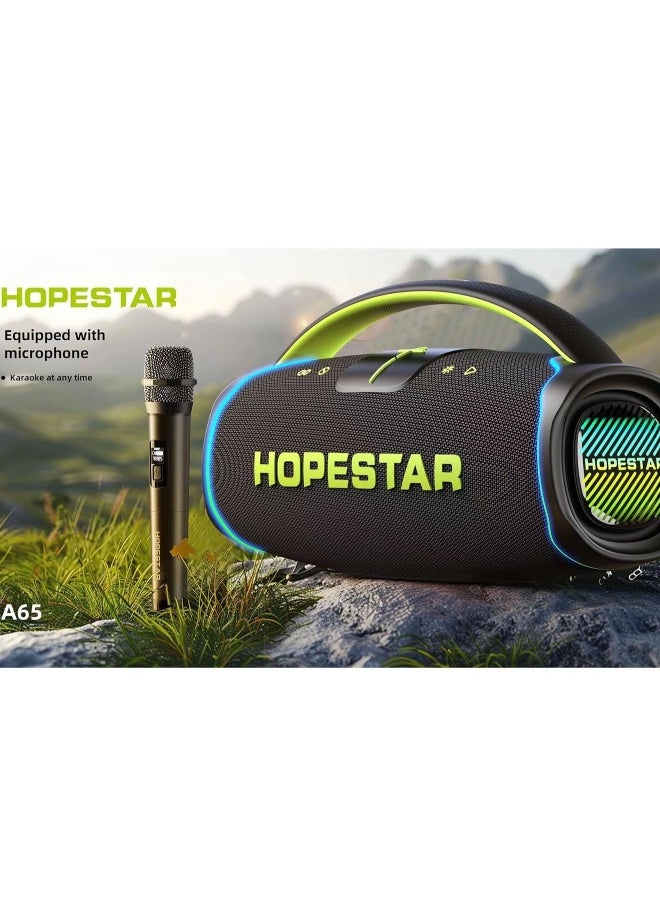 300W Portable Bluetooth Speaker with Big Bass, Karaoke Mic, IPX6 Waterproof, 27000mAh Battery, TWS Stereo Pairing, LED Lights & Handle – Ultimate Outdoor Party Speaker for Karaoke, Camping, and Events
