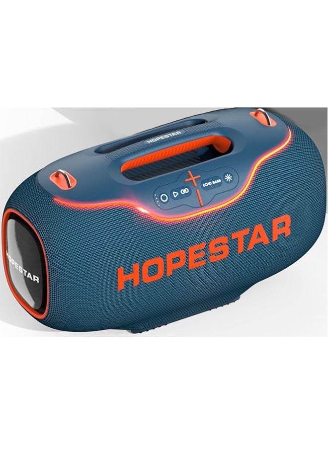 A80 350W Portable Bluetooth 5.3 Speaker with Wireless Mic, 24H Playtime, 30,000mAh Battery, RGB Lights, TWS, IPX6 Waterproof, EQ Control, 10M Range – Ultimate Party Speaker for Outdoor Events, Karaoke, and Gatherings