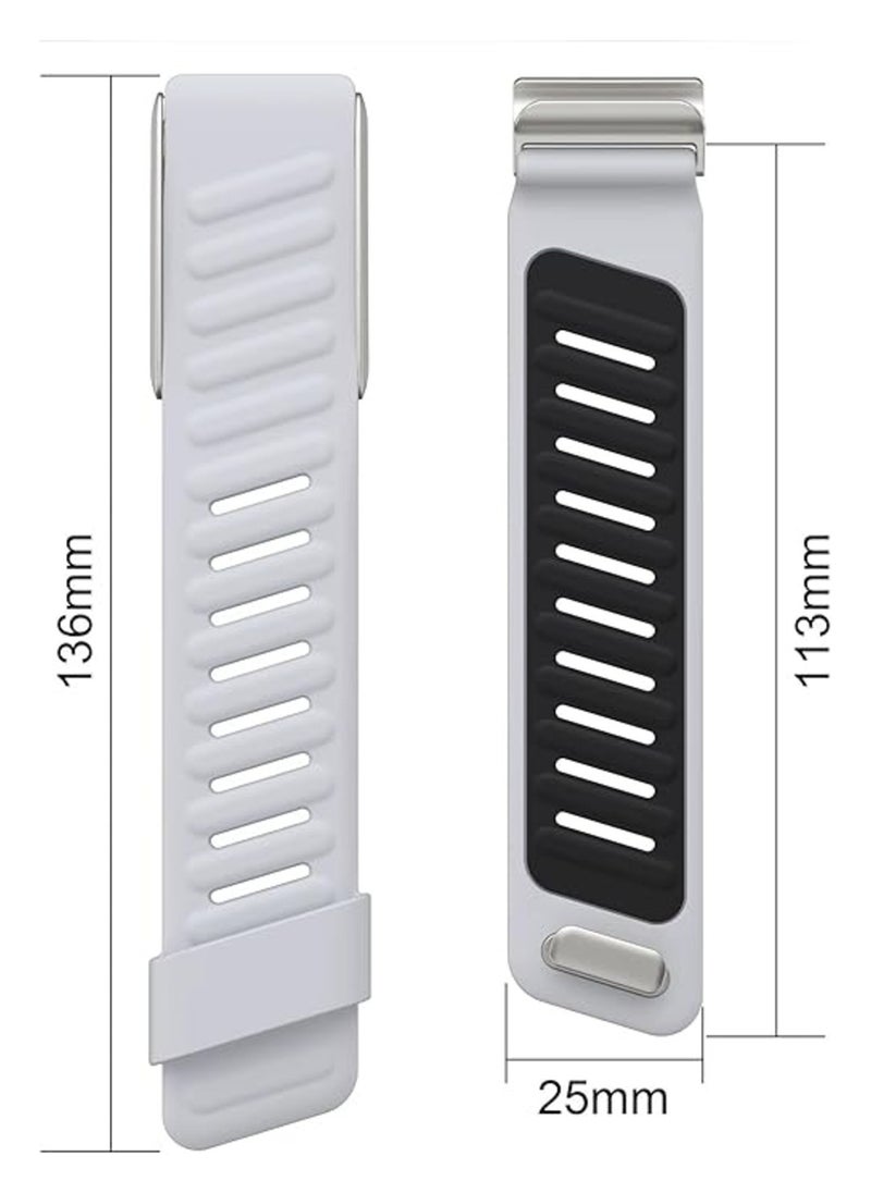 Comfort Durable Silicone Wristband Compatible with WHOOP 4.0 Band, Soft Silicone Sports Loop Strap for Men & Women, with U Shaped Connector