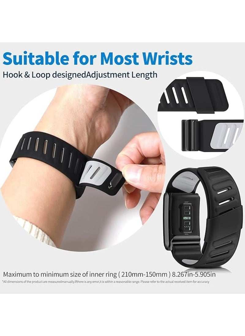 Comfort Durable Silicone Wristband Compatible with WHOOP 4.0 Band, Soft Silicone Sports Loop Strap for Men & Women, with U Shaped Connector