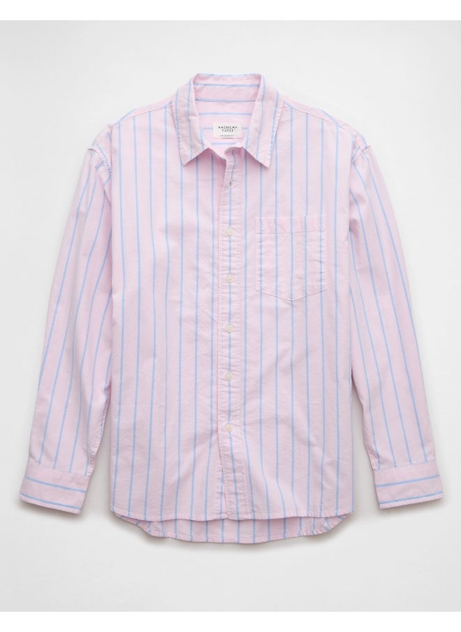AE Everyday Striped Oxford Button-Up Shirt