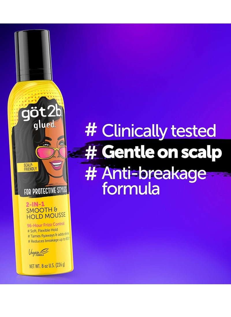 Got2B Glued Smooth & Hold Hair Mousse 8oz
