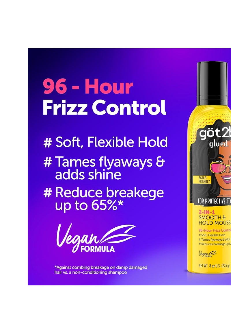 Got2B Glued Smooth & Hold Hair Mousse 8oz