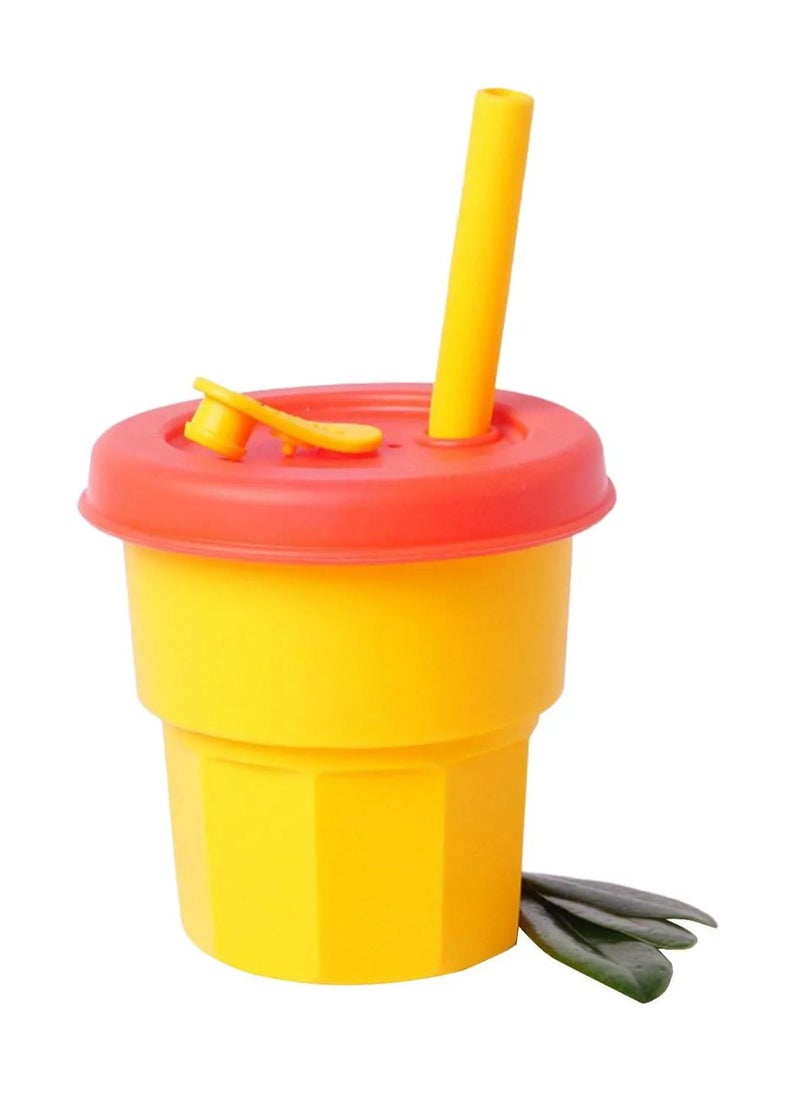 Kids Mug With Straw, Spill Proof Design, Refreshing Solid Color, Durable, 3 Years+, 400mL