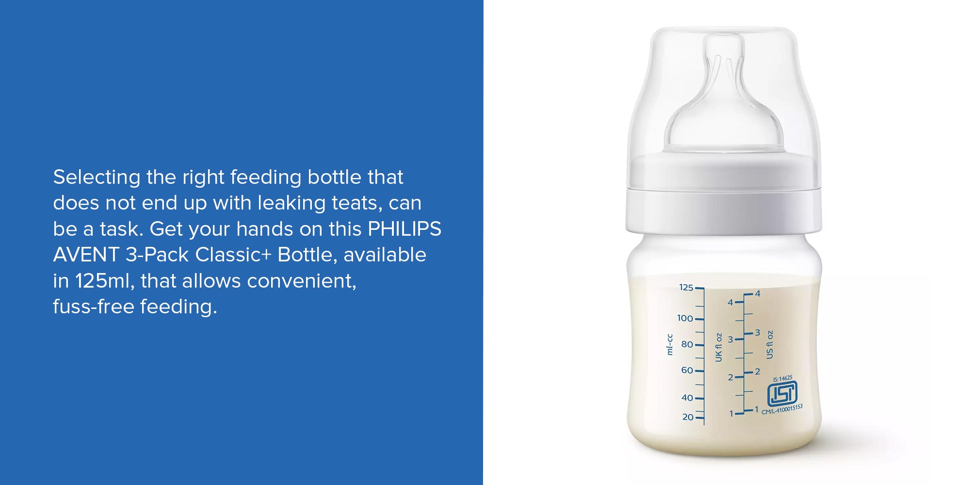 Philips Avent Classic Plus Bottle 125Ml - 3 Pack