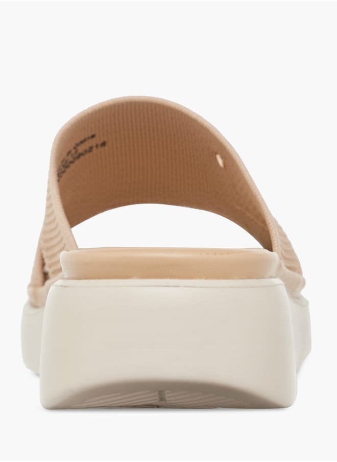 Women Cutout Detail Slip-On Flatform Sandals