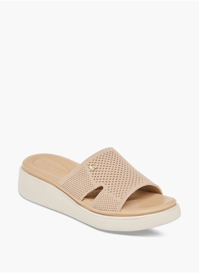 Women Cutout Detail Slip-On Flatform Sandals