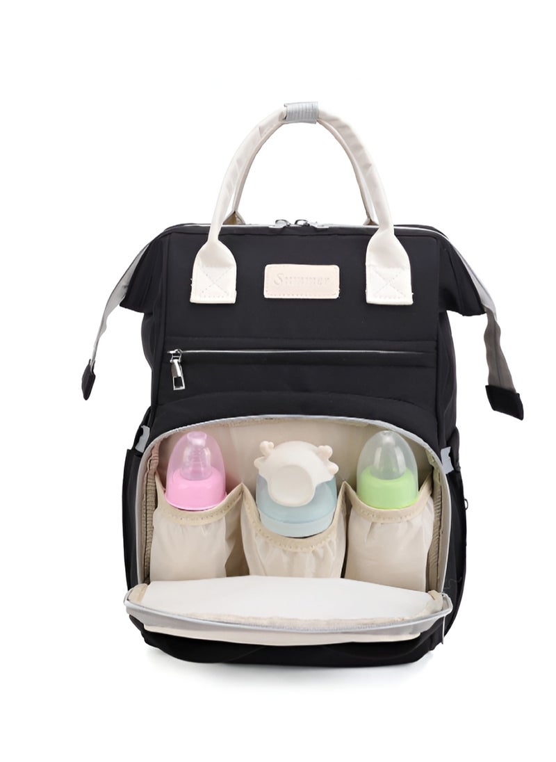 Black Mum's Multi-Functional Baby Travel Backpack