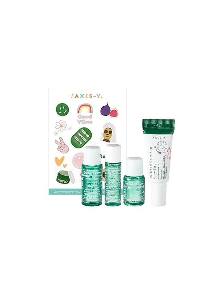 The Mini Glow Set
- Quinoa One-Step Balanced Gel Cleanser 8Ml
- Daily Purifying Treatment Toner 5Ml
- Artichoke Intensive Skin Barrier Ampoule 5Ml
- Dark Spot Correcting Glow Serum 5Ml
- Sticker And Gift Card