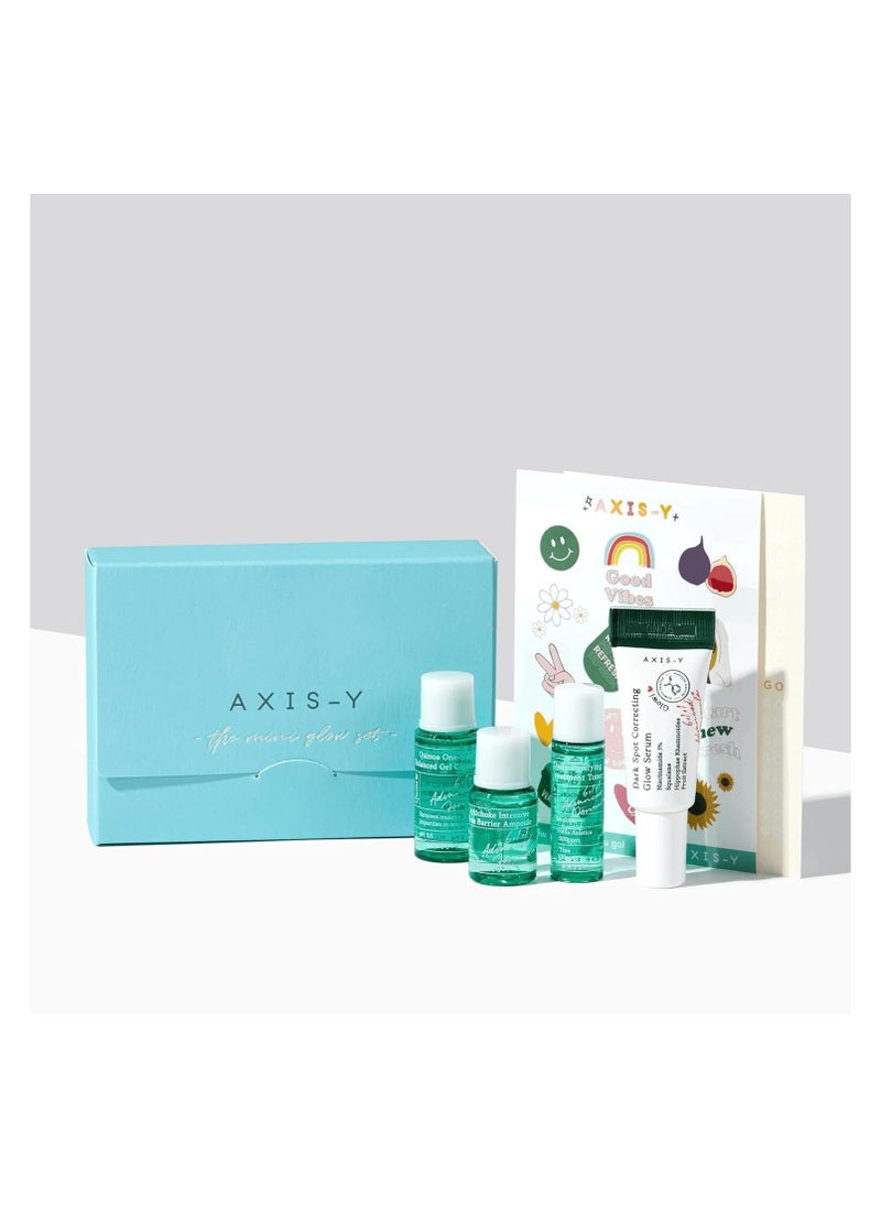 The Mini Glow Set
- Quinoa One-Step Balanced Gel Cleanser 8Ml
- Daily Purifying Treatment Toner 5Ml
- Artichoke Intensive Skin Barrier Ampoule 5Ml
- Dark Spot Correcting Glow Serum 5Ml
- Sticker And Gift Card