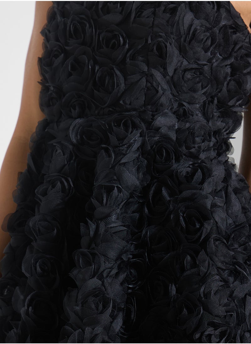 Floral Strapless Dress