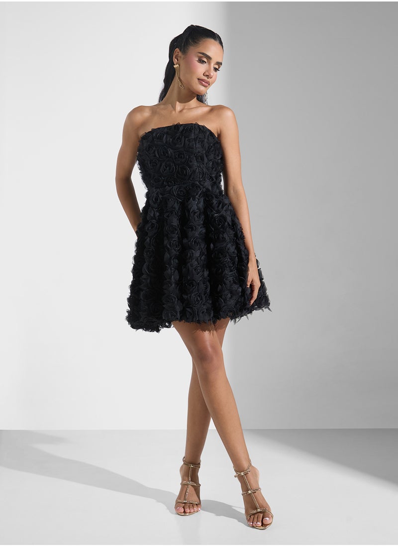 Floral Strapless Dress