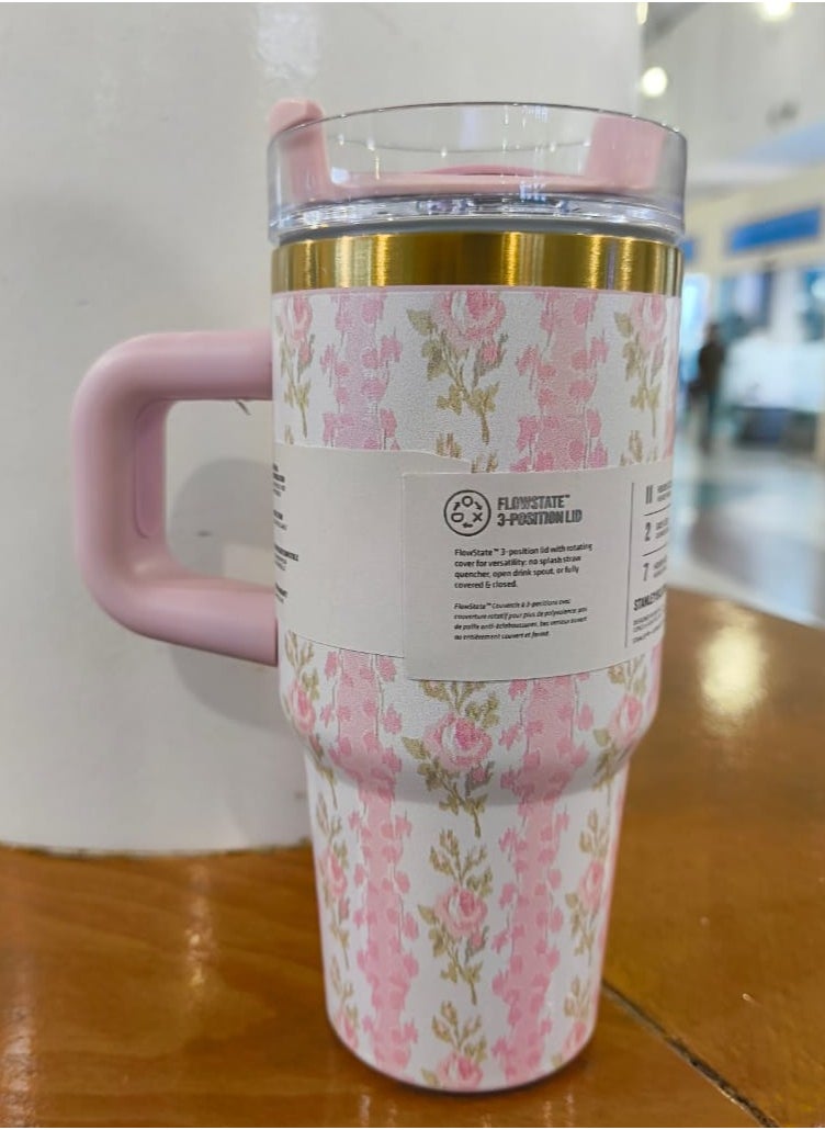 Quencher H2.0 Flow State Stainless Steel Vacuum Insulated Tumbler with Lid and Straw for Water, Iced Tea or Coffee, Smoothie and More, 14 oz