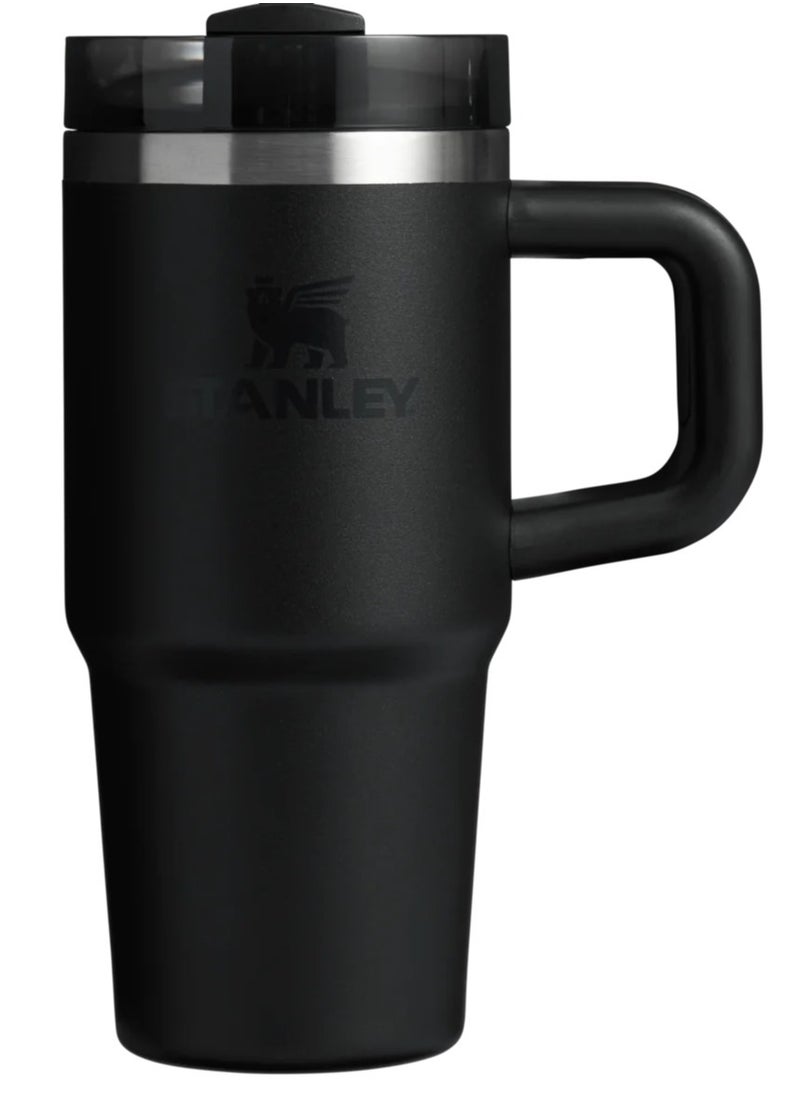 Quencher H2.0 Flow State Stainless Steel Vacuum Insulated Tumbler with Lid and Straw for Water, Iced Tea or Coffee, Smoothie and More, 14 oz, BLACK